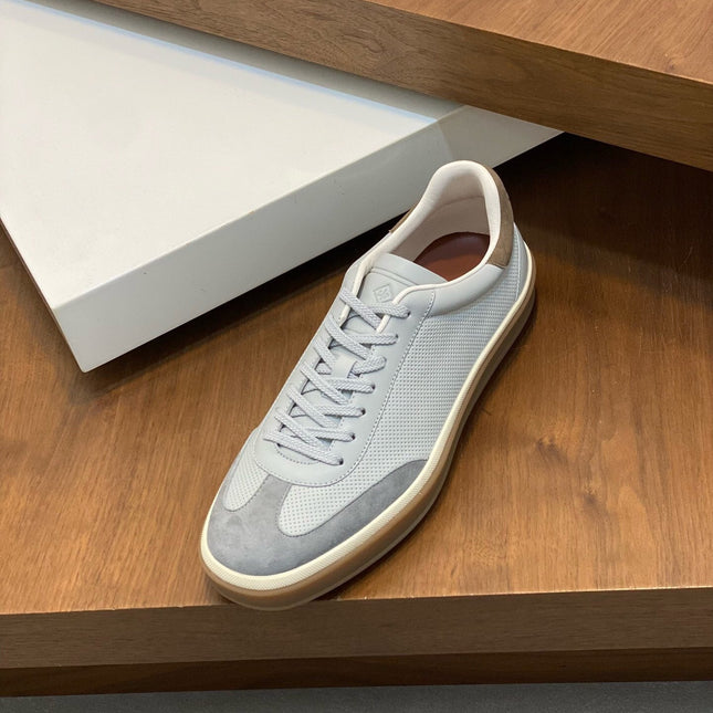 LP 360 TENNIS WALK SNEAKERS LIGHT GRAY MESH CALFSKIN