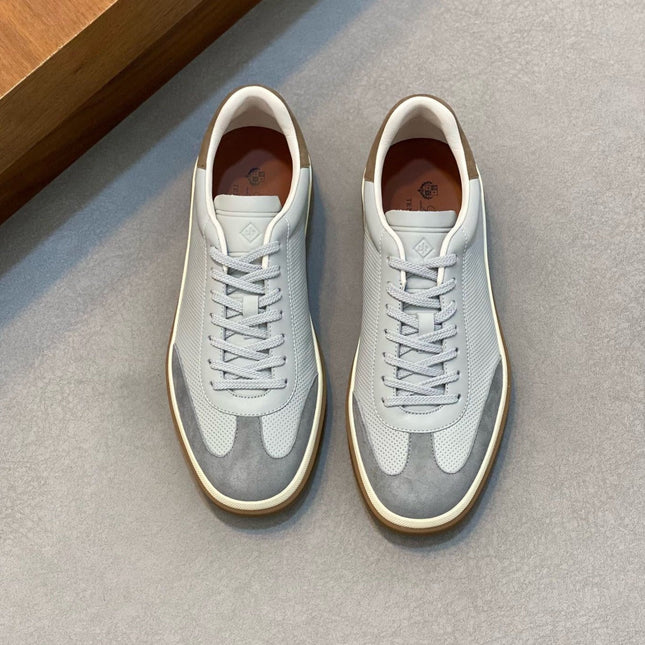 LP 360 TENNIS WALK SNEAKERS LIGHT GRAY MESH CALFSKIN