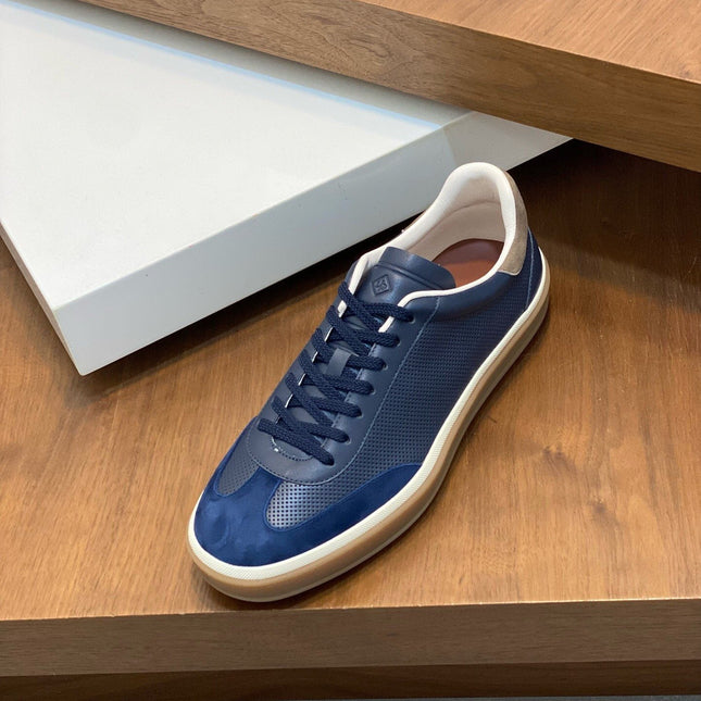 LP 360 TENNIS WALK SNEAKERS NAVY MESH CALFSKIN