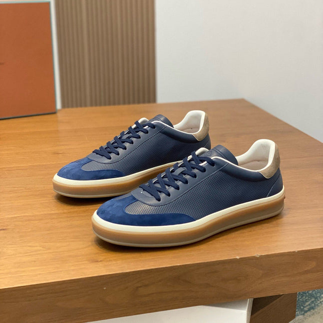 LP 360 TENNIS WALK SNEAKERS NAVY MESH CALFSKIN