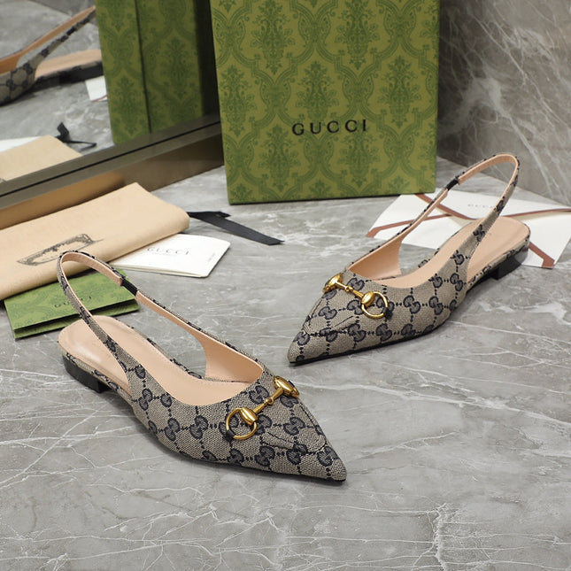 GG  Flat Sandals Black Caro