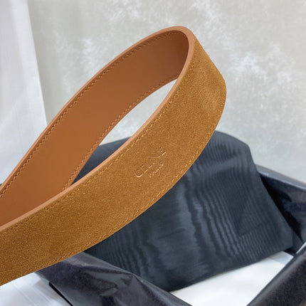 CL LARGE 30 MM TRIOMPHE BELT IN BRONZE BROWN GOLD HARDWARE