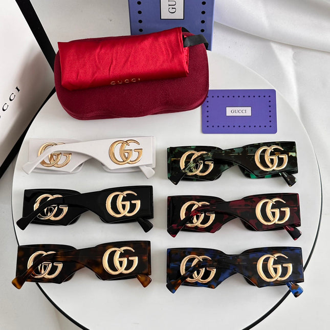 RECTANGULAR FRAME SUNGLASSES GG1425S IN ACETATE EMBOSSED LOGO