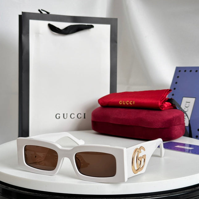 RECTANGULAR FRAME SUNGLASSES GG1425S IN ACETATE EMBOSSED LOGO