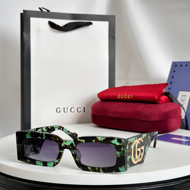 RECTANGULAR FRAME SUNGLASSES GG1425S IN ACETATE EMBOSSED LOGO