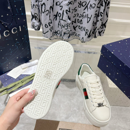 GG ACE 30 SUPREME TRAINER WHITE CALFSKIN