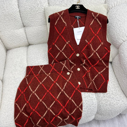 CHANEL 25S SET KNIT VEST STYLE 256