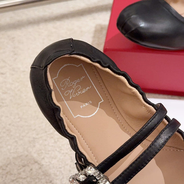 MARY JANES WITH TWO STRAPS IN BLACK SOFT LAMBSKIN