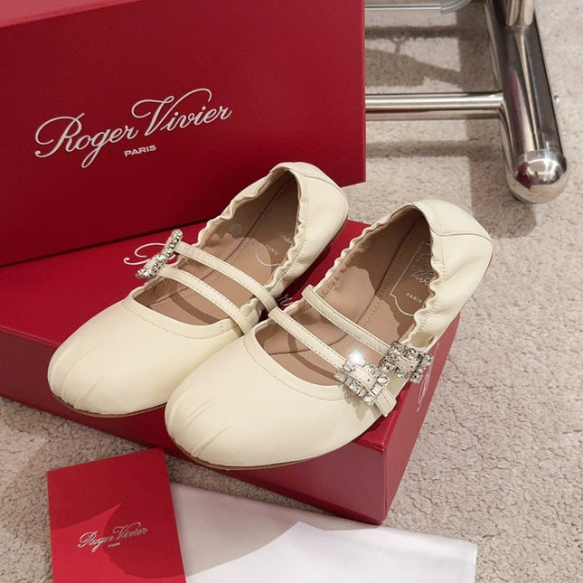 MARY JANES WITH TWO STRAPS IN BEIGE SOFT LAMBSKIN