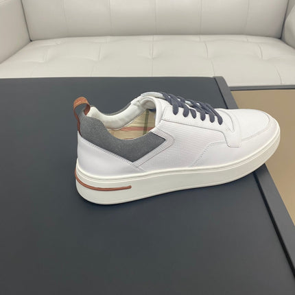 LP NEWPORT WALK SNEAKERS WHITE AND GRAY CALFSKIN