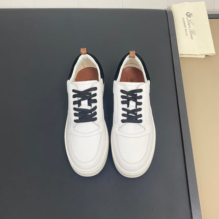 LP NEWPORT WALK SNEAKERS WHITE AND BLACK CALFSKIN