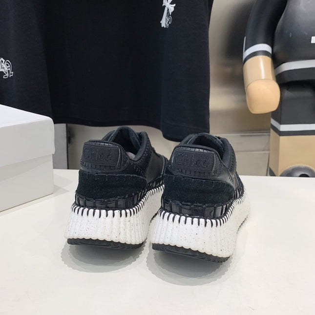 NAMA SNEAKER 5 CM IN BLACK CALFSKIN