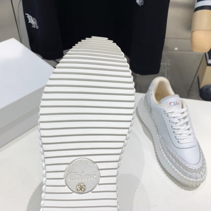 NAMA SNEAKER 5 CM IN WHITE CALFSKIN