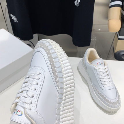 NAMA SNEAKER 5 CM IN WHITE CALFSKIN