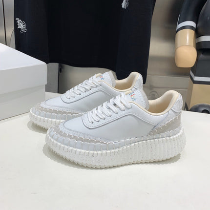 NAMA SNEAKER 5 CM IN WHITE CALFSKIN