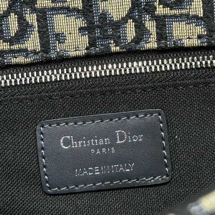 MONTAIGNE EAST-WEST BAG 24 IN BLACK LAMBSKIN AND MONOGRAM OBLIQUE JACQUARD