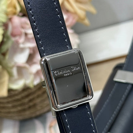 MONTAIGNE EAST-WEST BAG 24 IN BLACK LAMBSKIN AND MONOGRAM OBLIQUE JACQUARD