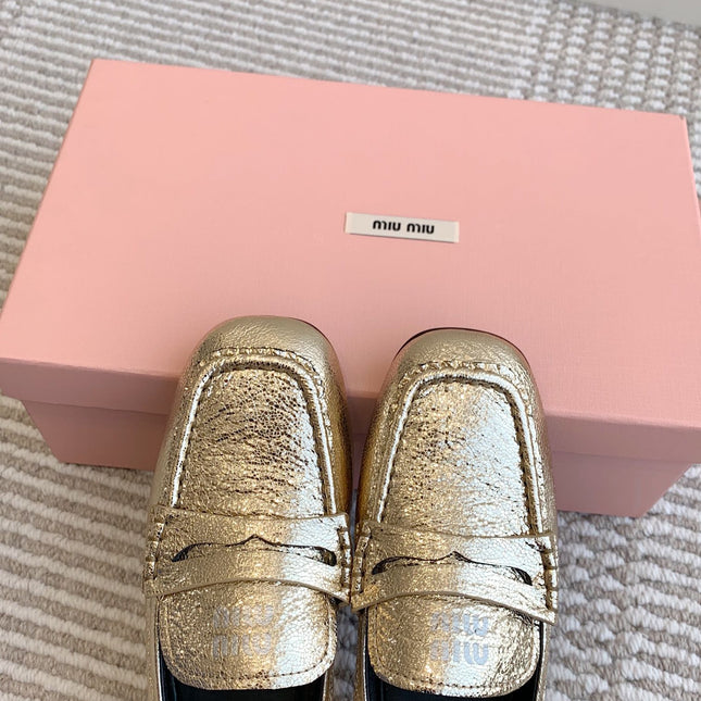 NAPPA LOAFERS IN GOLD METALLIC LAMBSKIN