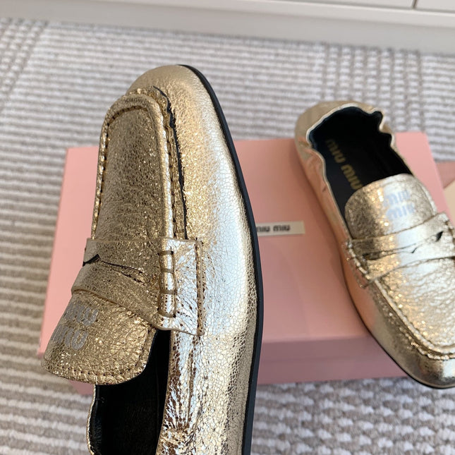 NAPPA LOAFERS IN GOLD METALLIC LAMBSKIN