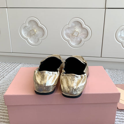 NAPPA LOAFERS IN GOLD METALLIC LAMBSKIN