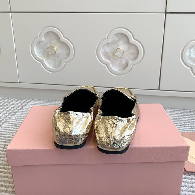 NAPPA LOAFERS IN GOLD METALLIC LAMBSKIN