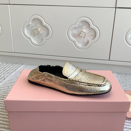 NAPPA LOAFERS IN GOLD METALLIC LAMBSKIN