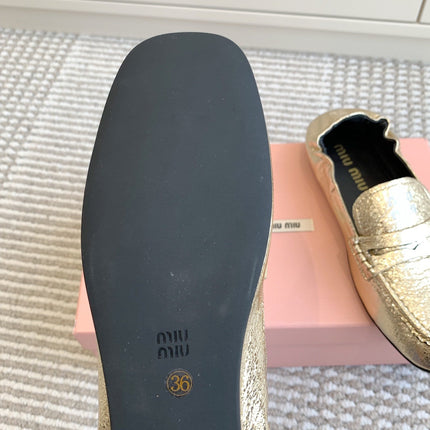 NAPPA LOAFERS IN GOLD METALLIC LAMBSKIN