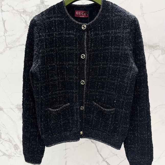 Gucci 2025 Cardigan Dark Blue Wool