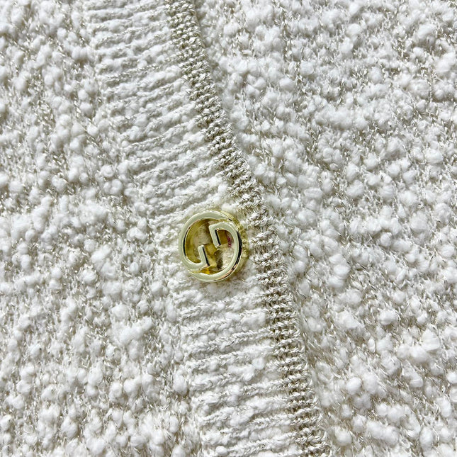 Gucci 2025 Cardigan Cream White Wool