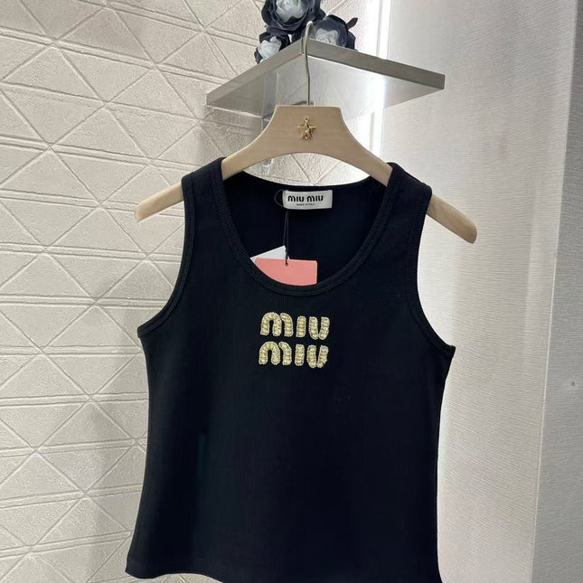 Miu Hand-beaded camisole