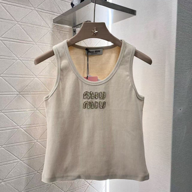 Miu Hand-beaded camisole