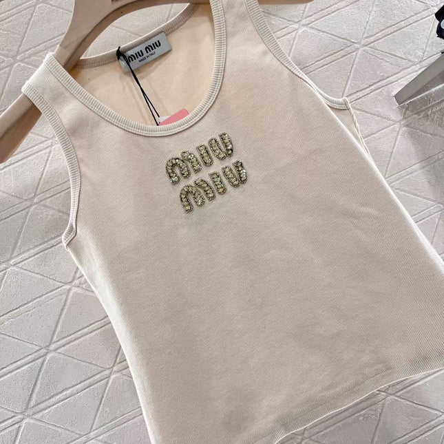 Miu Hand-beaded camisole