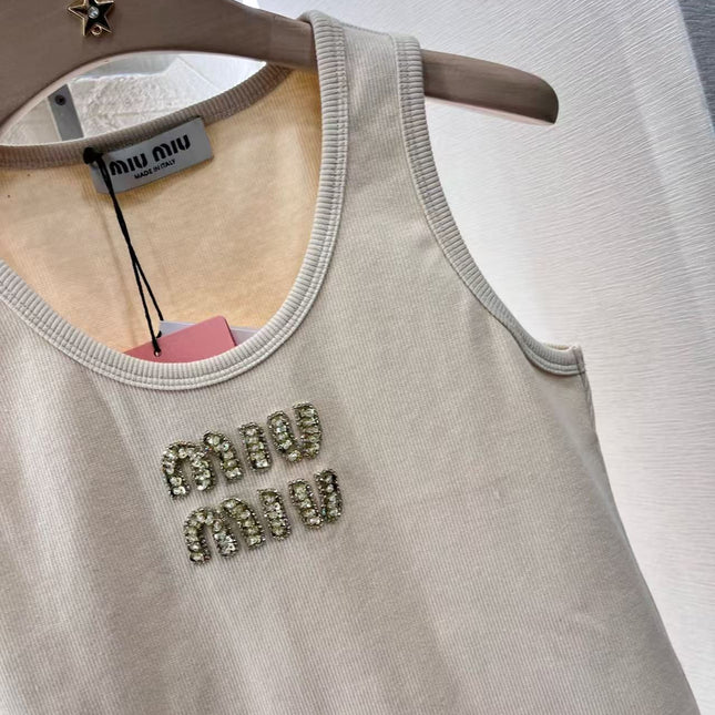 Miu Hand-beaded camisole