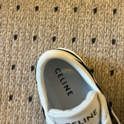 BLOCK SNEAKER WITH TRIOMPHE IN WHITE MIX BLACK CALFSKIN