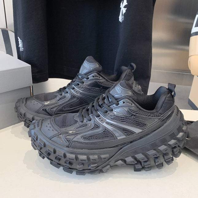 CHUNKY SNEAKERS IN BLACK POLYURETHANE, POLYESTER AND NYLON