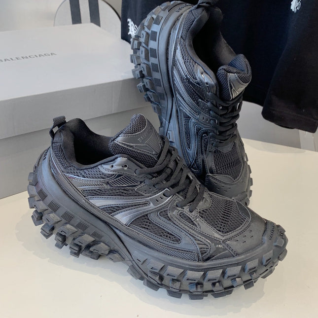 CHUNKY SNEAKERS IN BLACK POLYURETHANE, POLYESTER AND NYLON