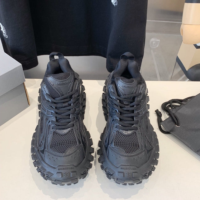 CHUNKY SNEAKERS IN BLACK POLYURETHANE, POLYESTER AND NYLON