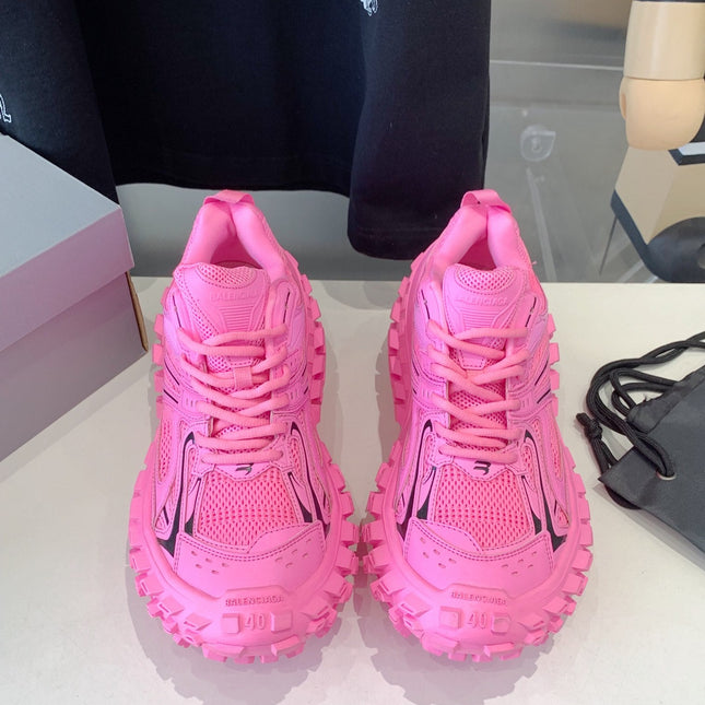 CHUNKY SNEAKERS IN PINK MIX BLACK POLYURETHANE, POLYESTER AND NYLON
