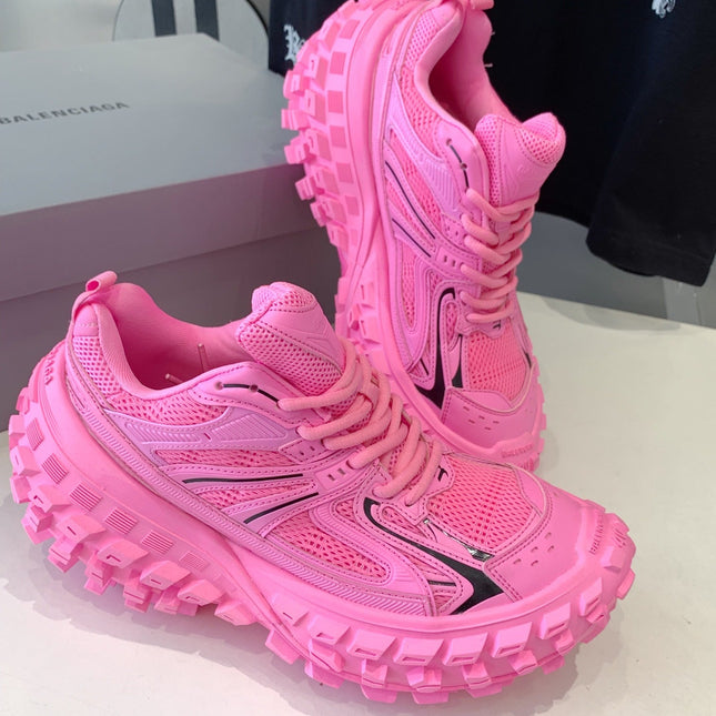CHUNKY SNEAKERS IN PINK MIX BLACK POLYURETHANE, POLYESTER AND NYLON