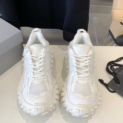 CHUNKY SNEAKERS IN WHITE POLYURETHANE, POLYESTER AND NYLON