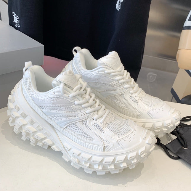 CHUNKY SNEAKERS IN WHITE POLYURETHANE, POLYESTER AND NYLON