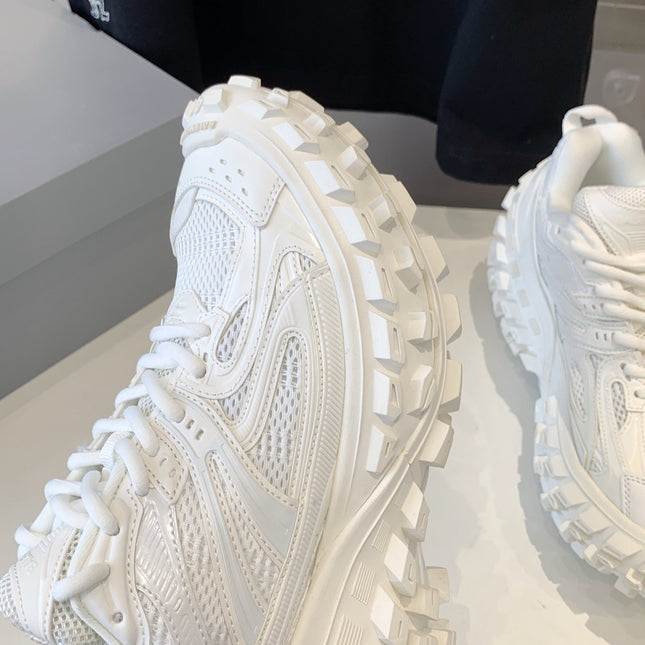 CHUNKY SNEAKERS IN WHITE POLYURETHANE, POLYESTER AND NYLON