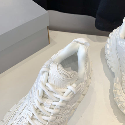 CHUNKY SNEAKERS IN WHITE POLYURETHANE, POLYESTER AND NYLON