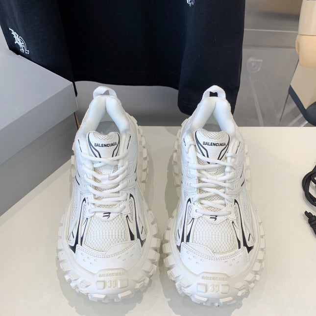 CHUNKY SNEAKERS IN WHITE MIX BLACK POLYURETHANE, POLYESTER AND NYLON