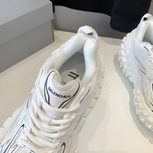 CHUNKY SNEAKERS IN WHITE MIX BLACK POLYURETHANE, POLYESTER AND NYLON