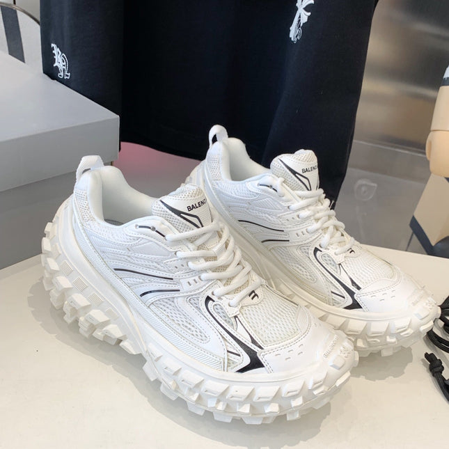 CHUNKY SNEAKERS IN WHITE MIX BLACK POLYURETHANE, POLYESTER AND NYLON