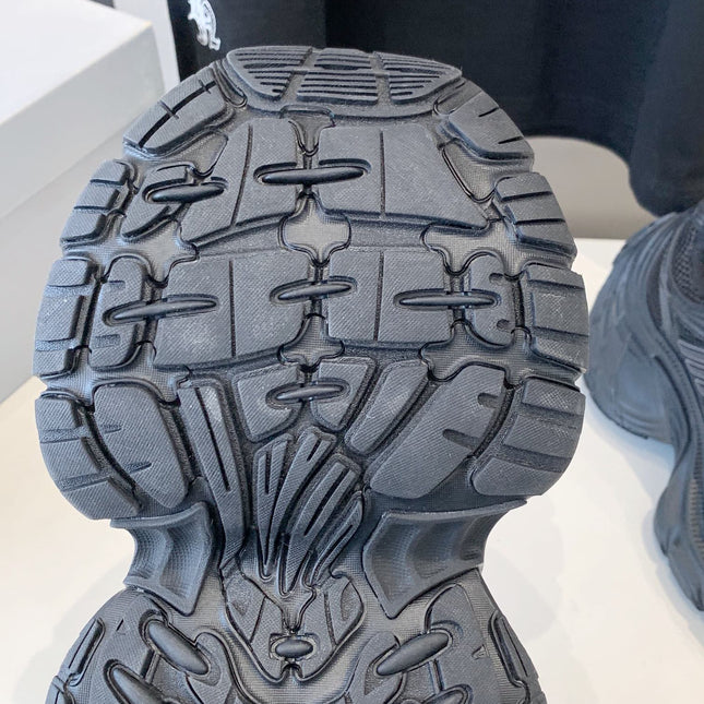 DAD SHOES IN BLACK MESH AND CALFSKIN