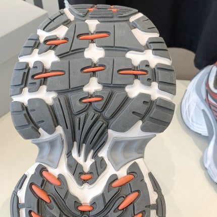 DAD SHOES IN GREY RED WHITE MESH AND CALFSKIN