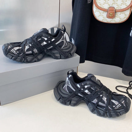 3XL EXTREME LACE SNEAKER BLACK MIX WHITE