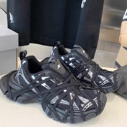 3XL EXTREME LACE SNEAKER BLACK MIX WHITE